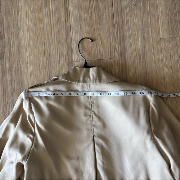 A New Day Trench Coat Jacket Beige Belted Womens S Preppy Classic Old Money - Picture 11 of 11